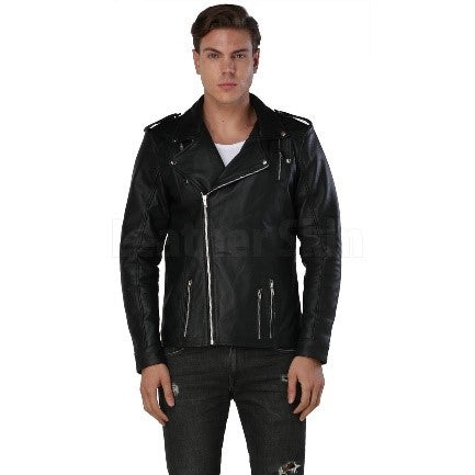 Decent black leather jacket