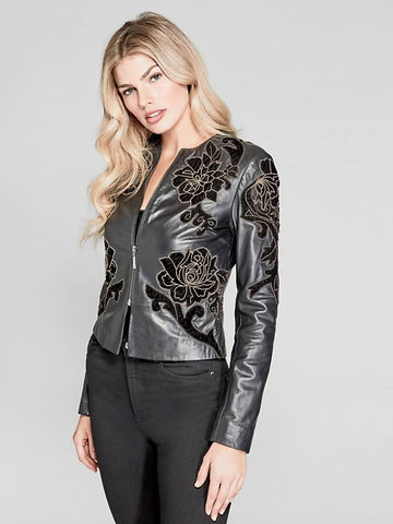 Guess Marciano Leather Appliqué Jacket