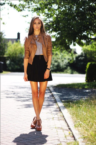 leather jacket summer outfits