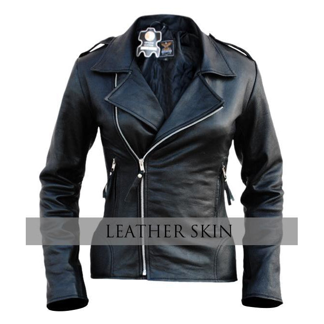 Blue Unisex Premium Genuine Pure Leather Jacket with Quilted Lining