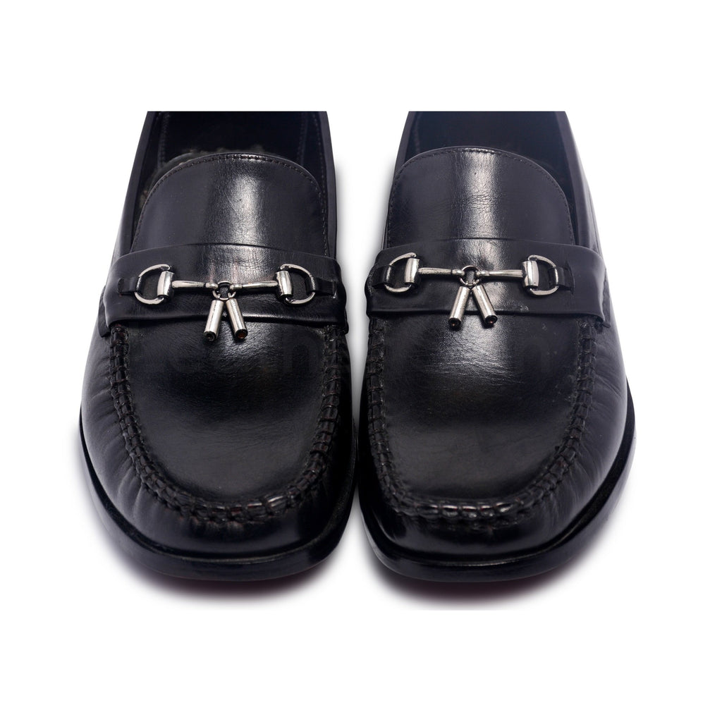 Bit Loafer Slip-On Genuine Shoes with Metal Tassels for Mens - Leather ...