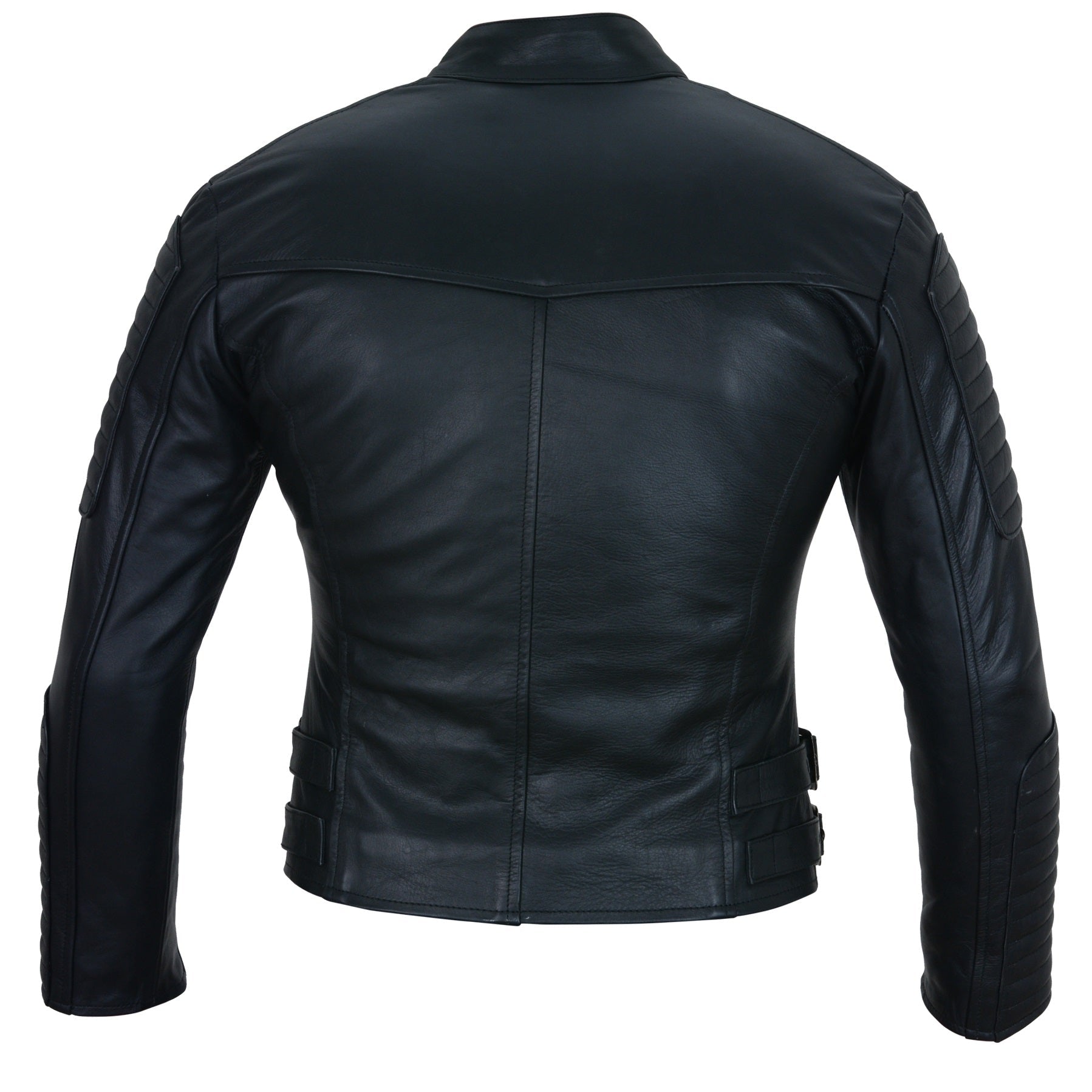 Ava Black Double Breasted Leather Jacket