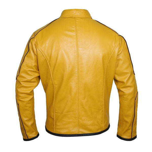 Classy Dijon Mustard Yellow leather jacket - Leather Skin Shop