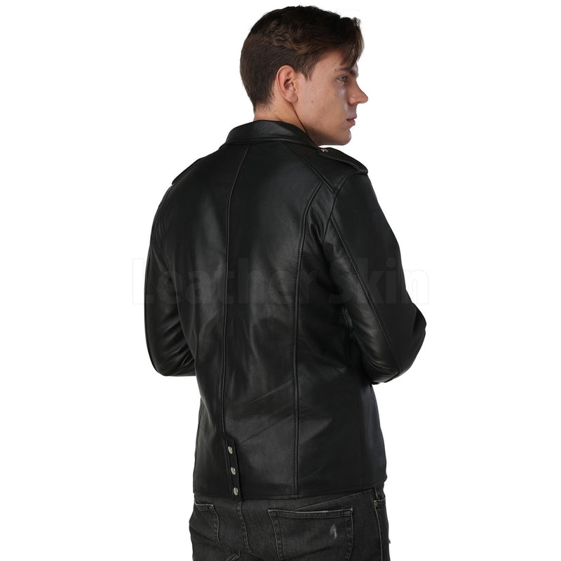 Decent Black Leather Jacket - Leather Skin Shop