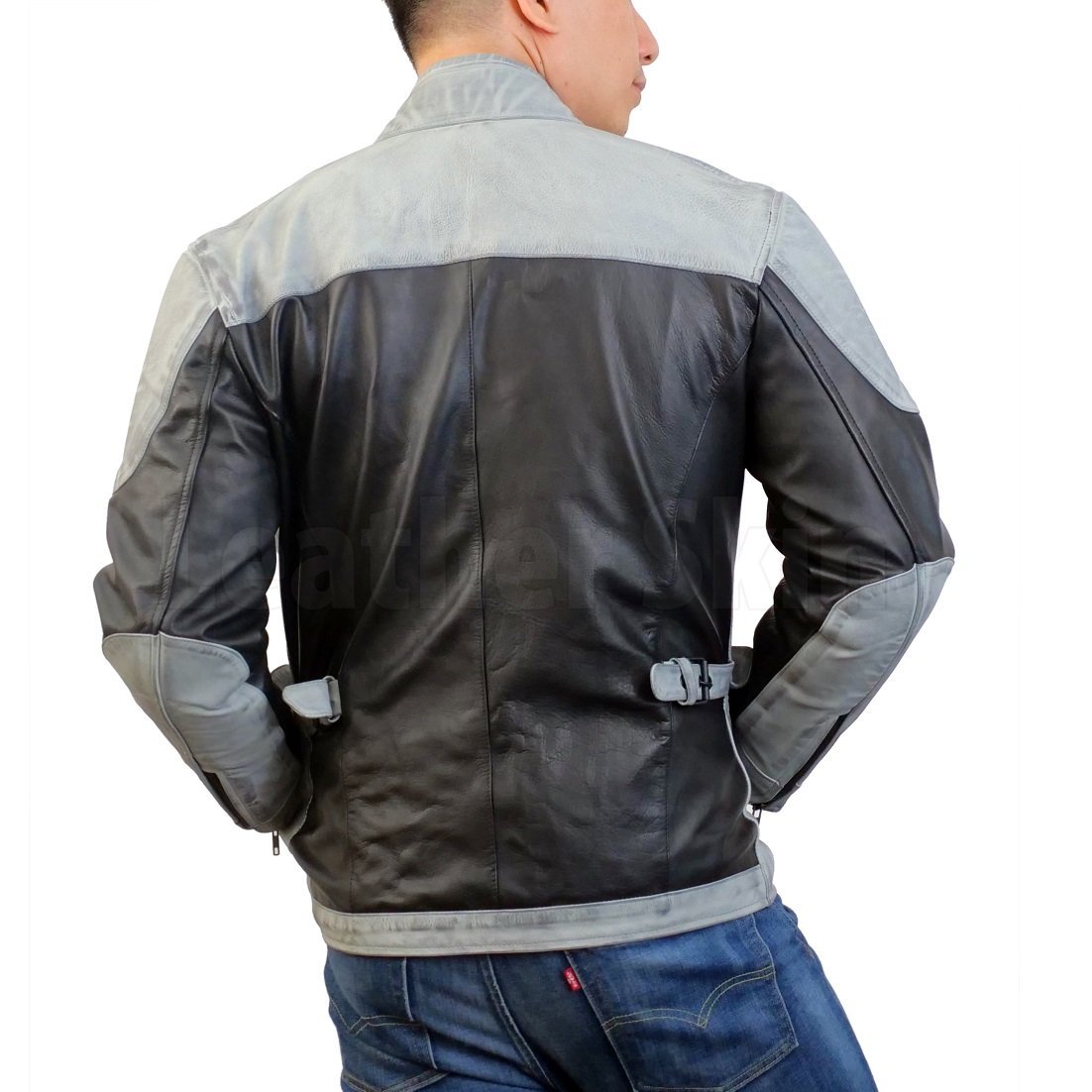 Gary Combo Biker Leather Jacket