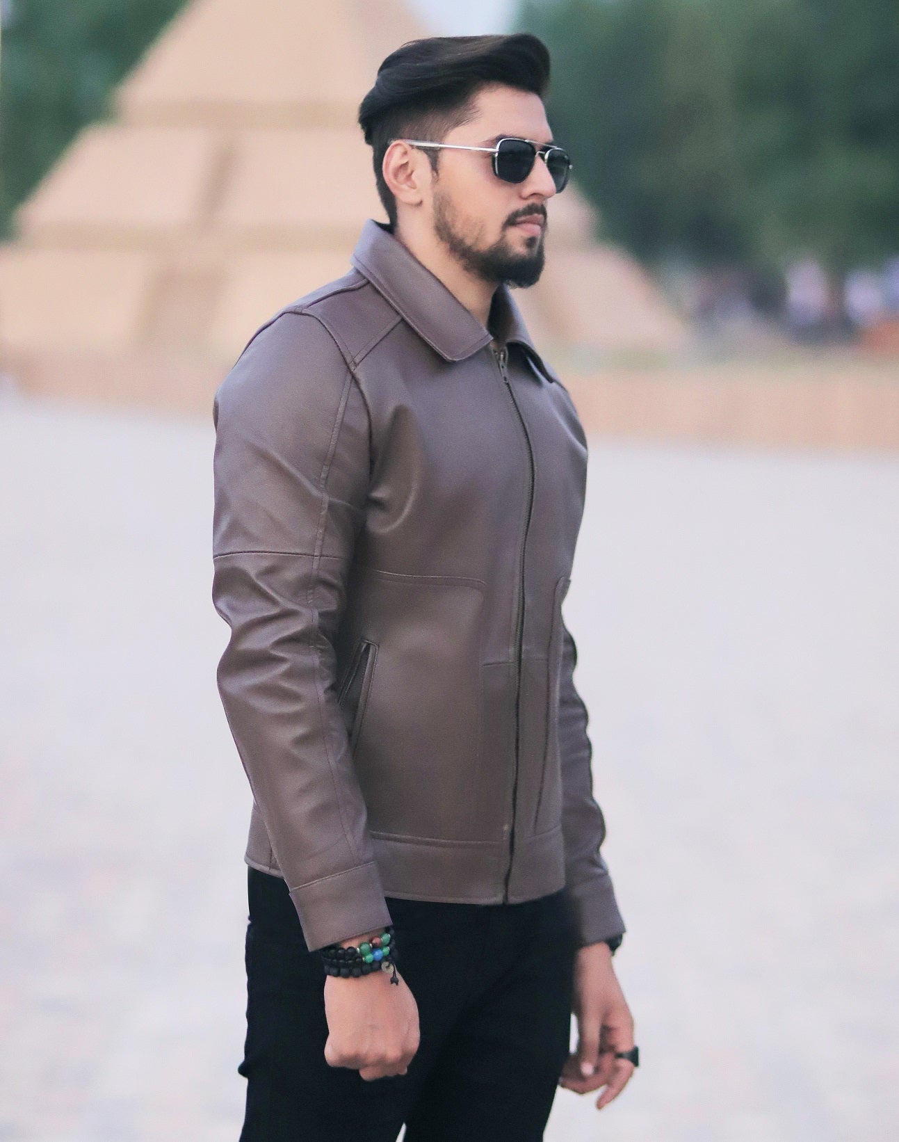 Brown Men’s Genuine Leather Jacket