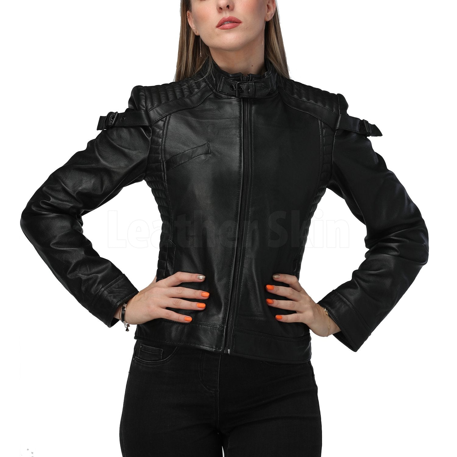 Katniss Black Quilted Leather Jacket