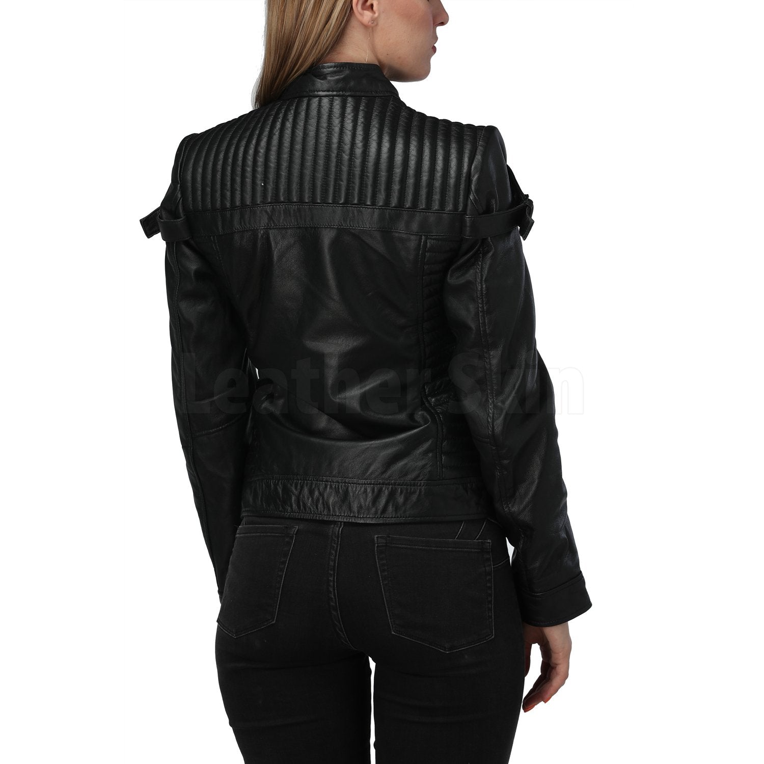 Katniss Black Quilted Leather Jacket