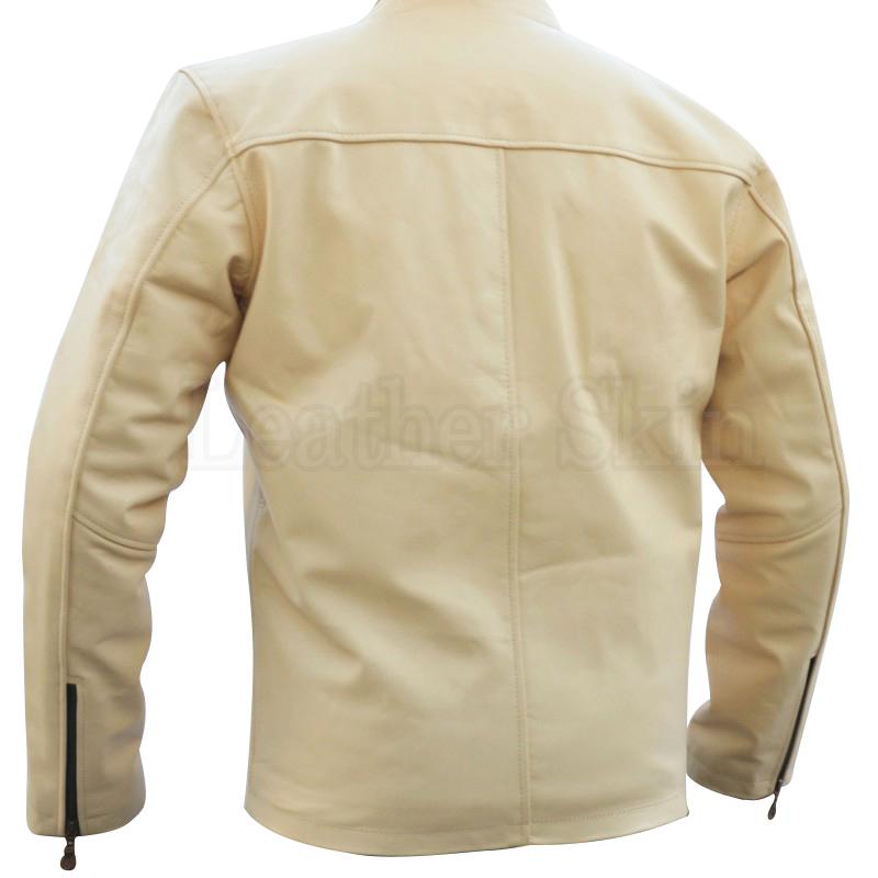 cream leather jacket