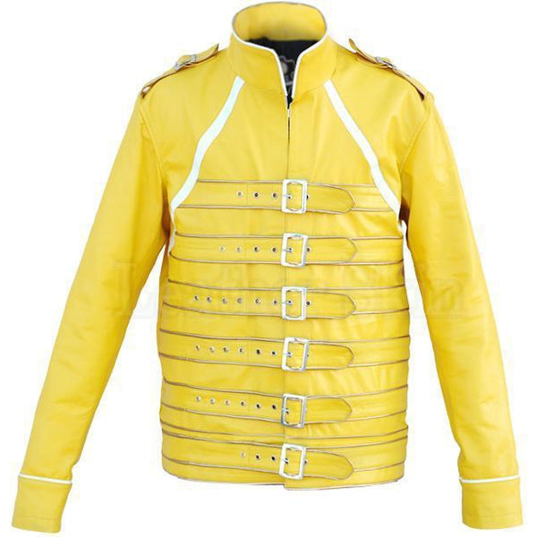 NWT Yellow Military Belted Unisex Fashion Stylish Premium Genuine Leat ...
