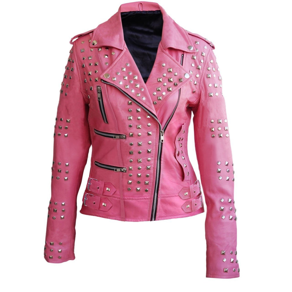 Pink Leather Jackets for Women in Real Leather - Leather Skin Shop