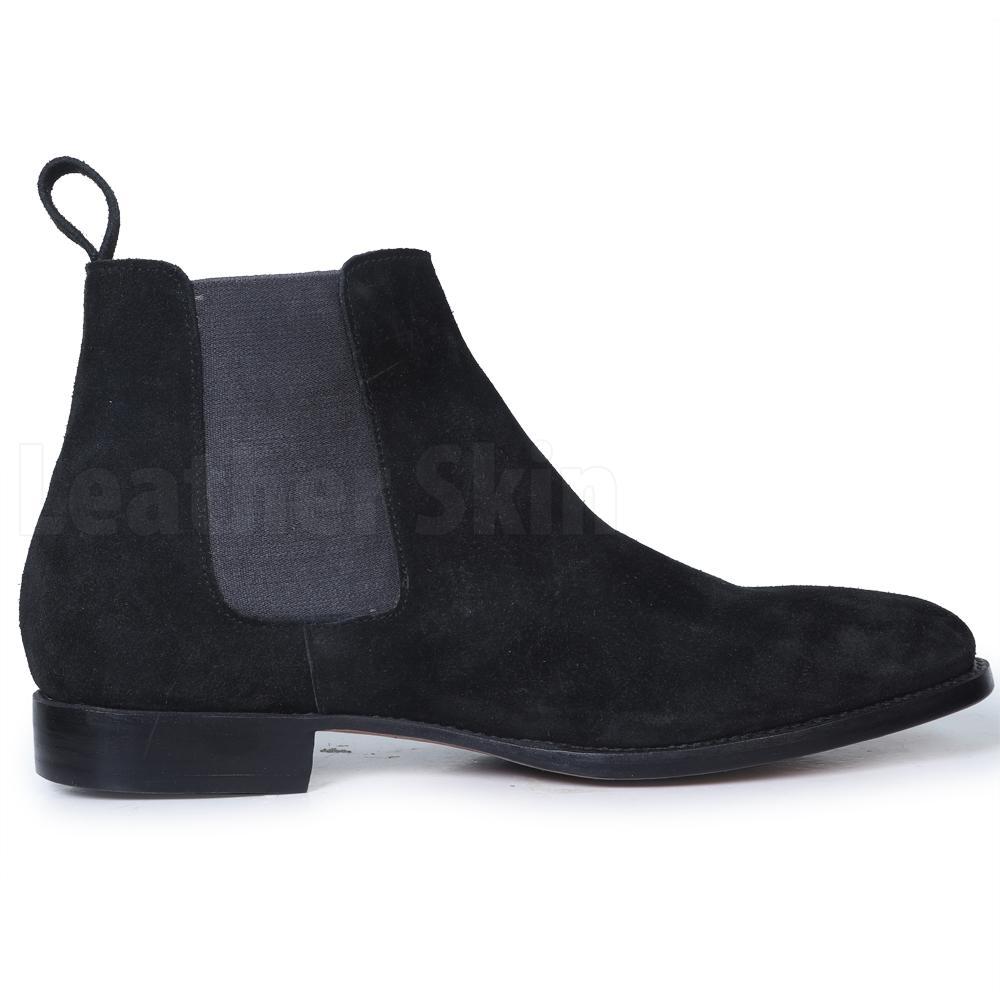mens suede pull on boots
