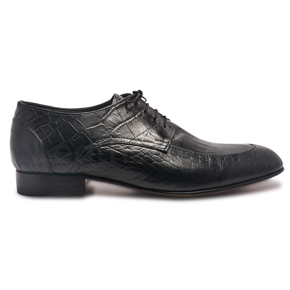 Men Black Derby Leather Shoes with 