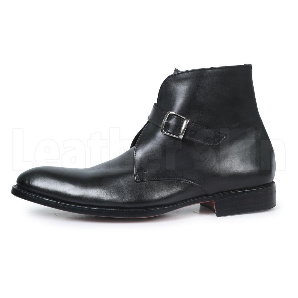 Men Black Handmade Genuine Leather 