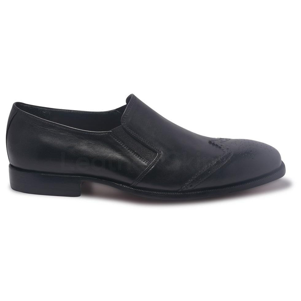 Men Black Handmade Genuine Leather Shoes - Leather Skin Shop