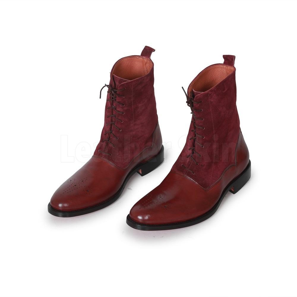 burgundy boots mens