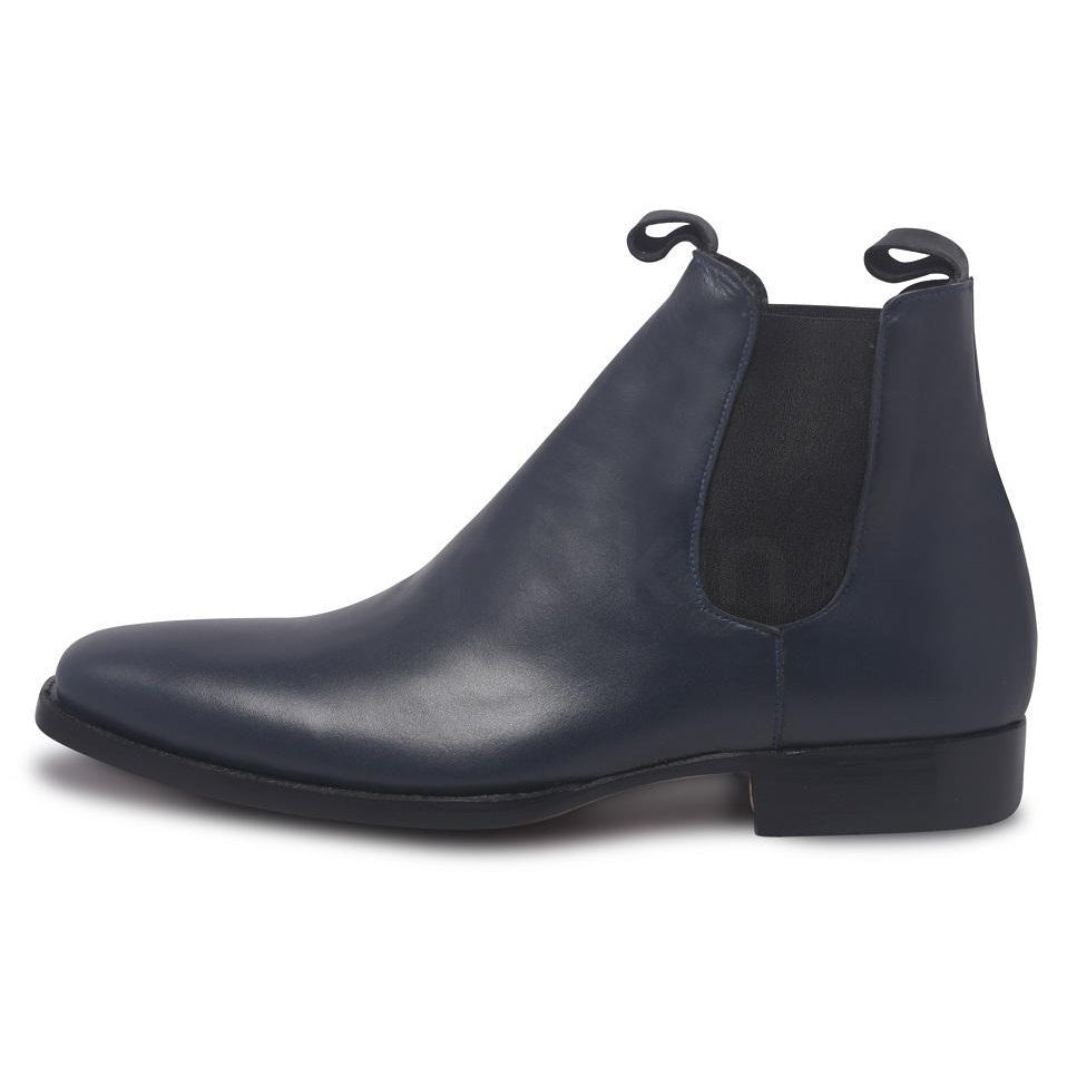 Chelsea Boots Men Blue - Handmade Navy Blue Chelsea Boots Suede Leather ...