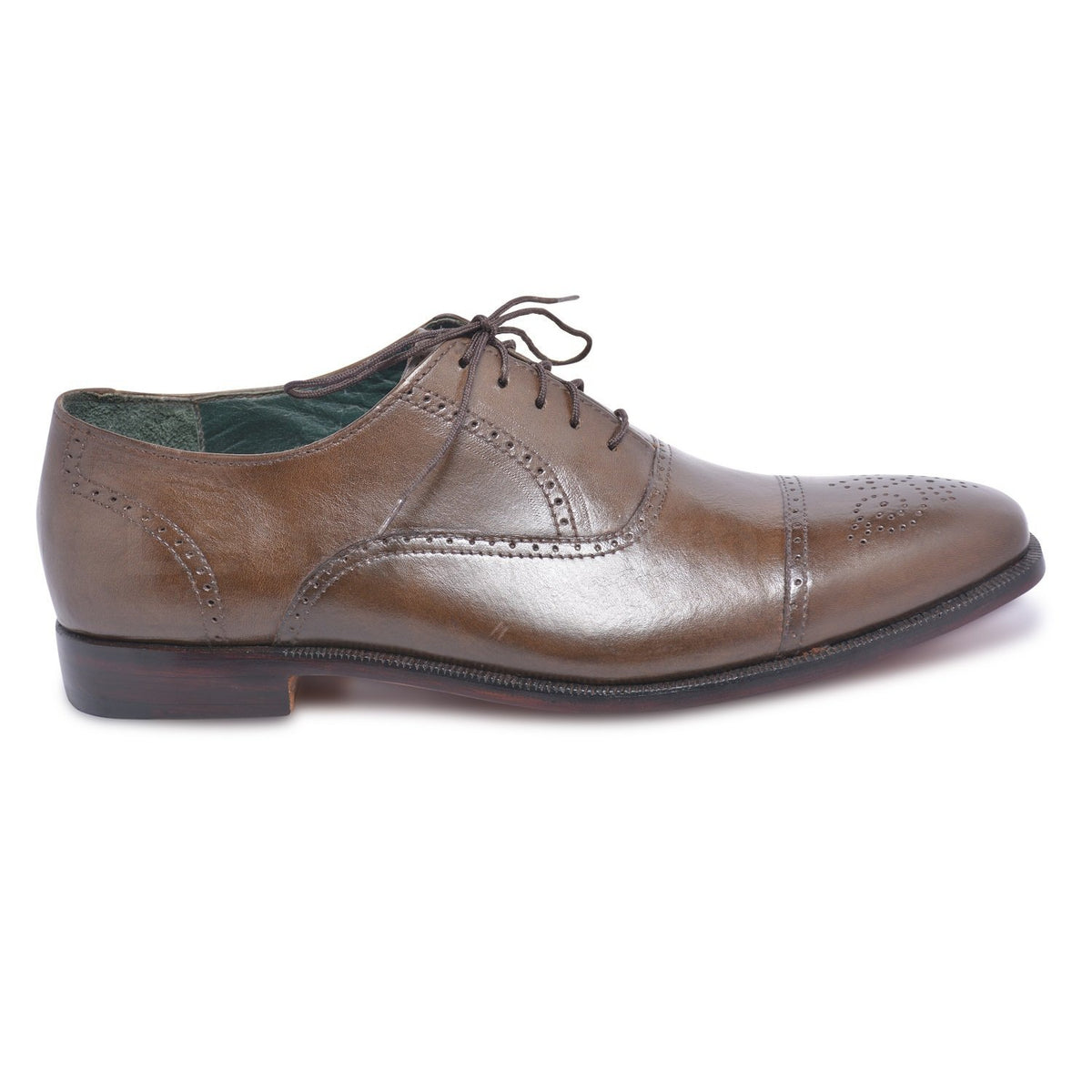 Men Brown Oxford Genuine Leather Shoes - Leather Skin Shop