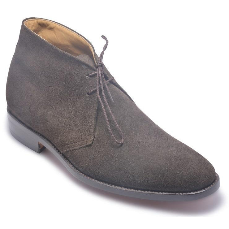 Men Gray Grey Lace Up Suede Chukka Leather Boots - Leather Skin Shop