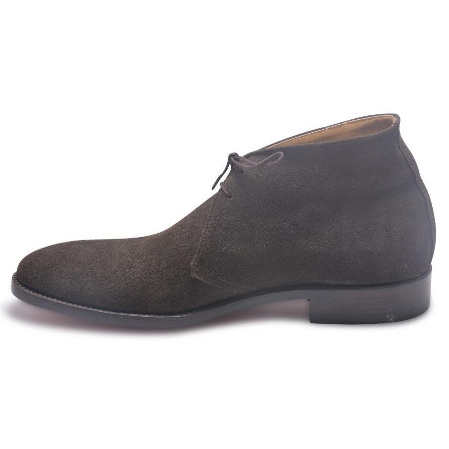 Men Gray Grey Lace Up Suede Chukka Leather Boots - Leather Skin Shop