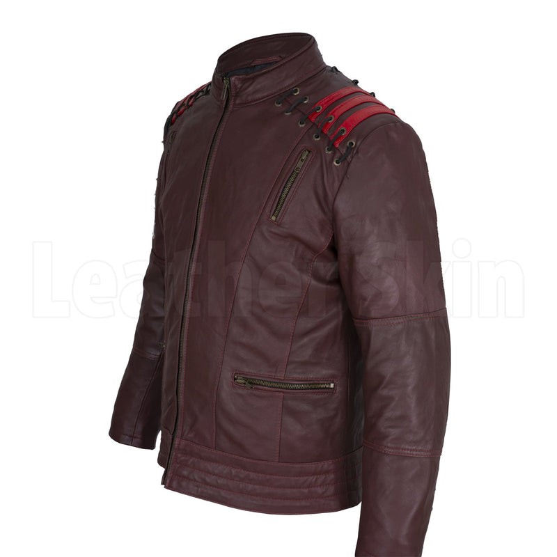 Men Maroon Zipper Leather Jacket – Leather Skin Shop - Leather Skin Shop