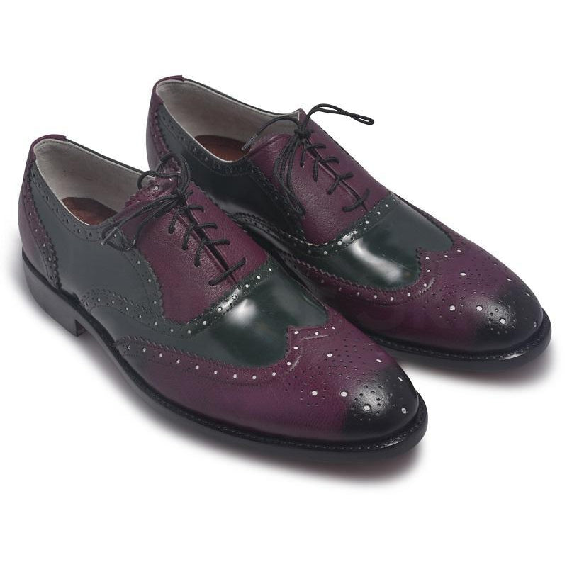 two tone wingtip shoes