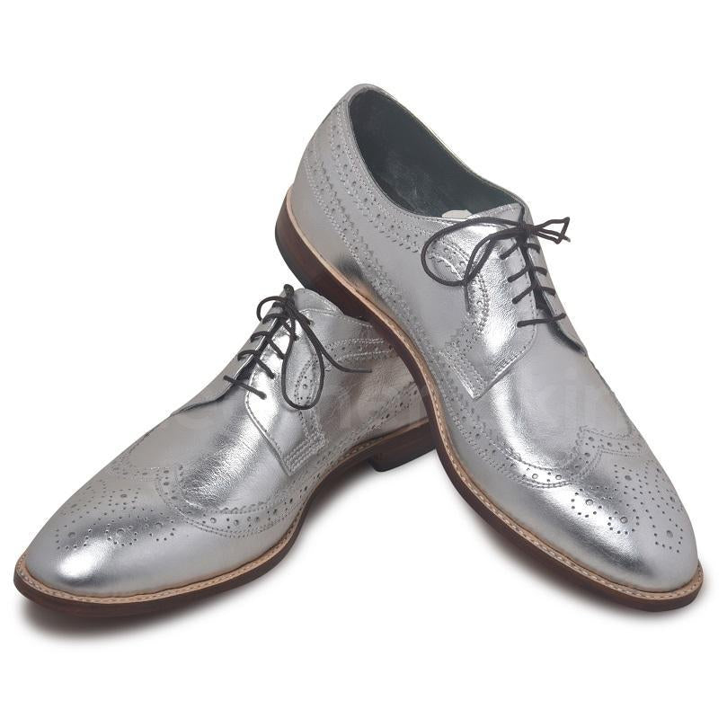 silver dress shoes mens