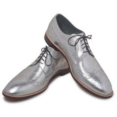 silver derby shoes