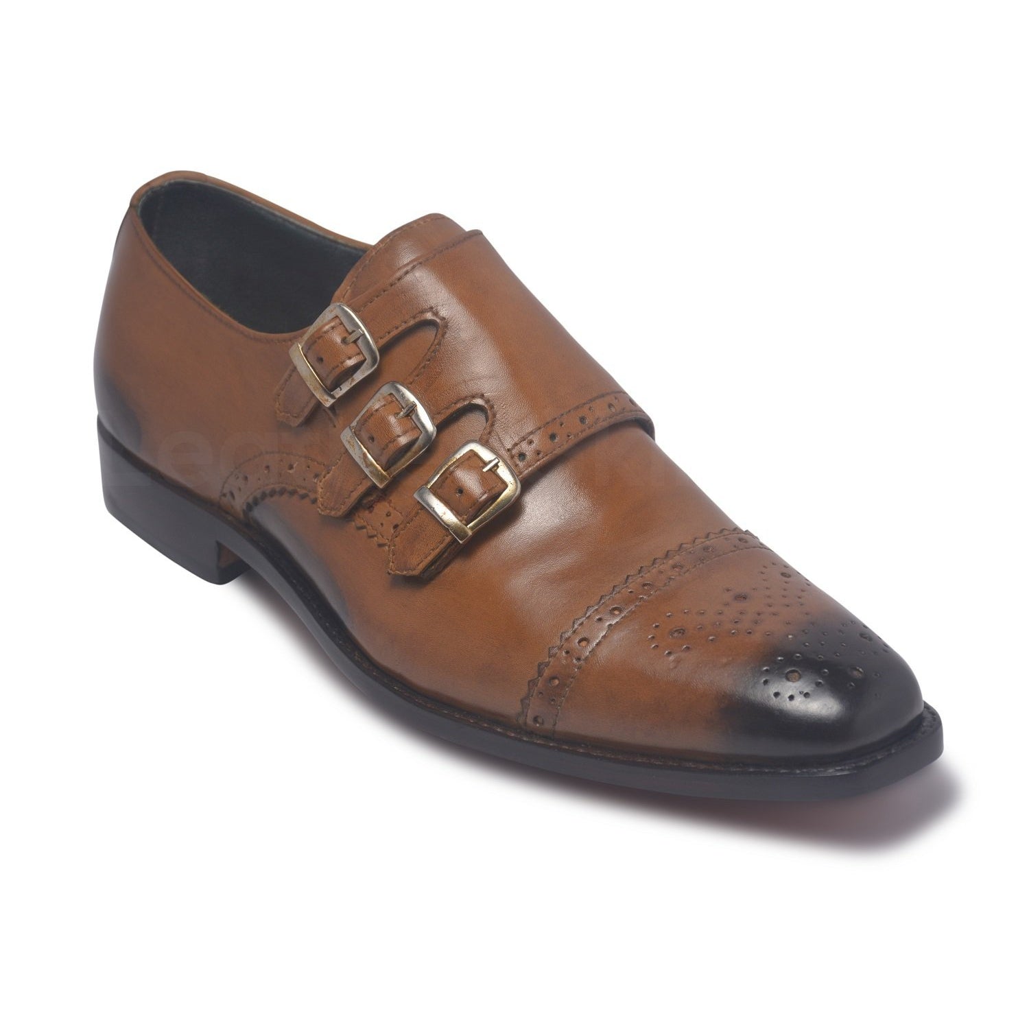 mens leather monk shoes