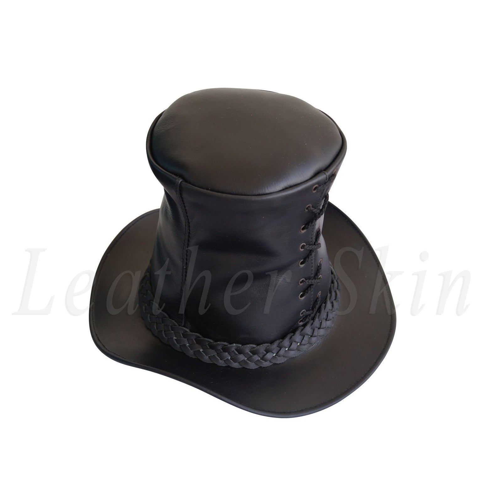 Szlcv Fashion Vintage Hat Gentleman Classic Fedora Hat Pu Leather Jazz Cap With Large Brim For Dinner Party Black