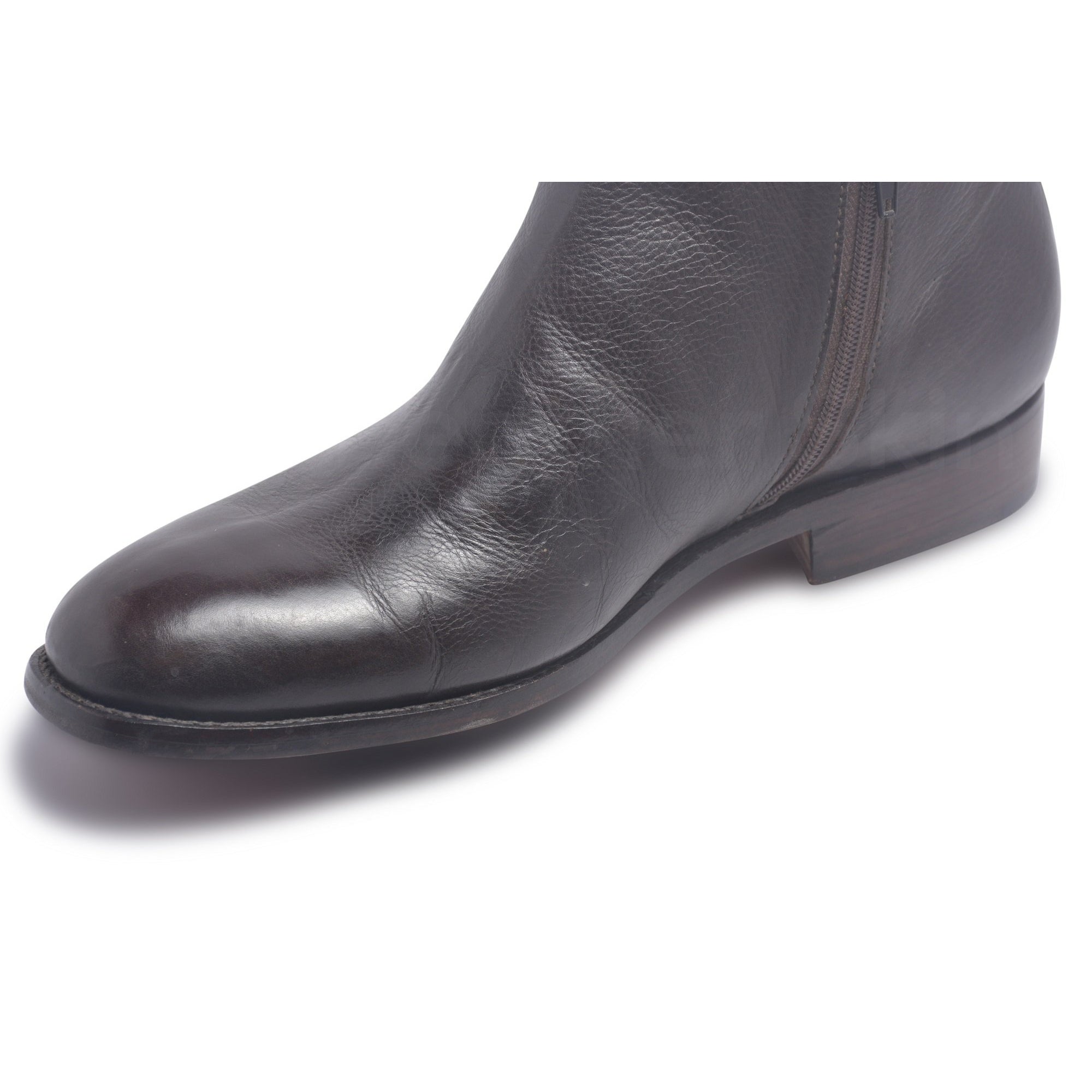 mens black zip boots