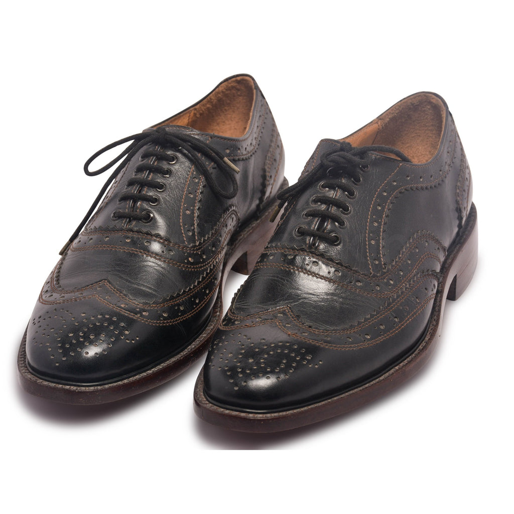 black wingtip dress shoes