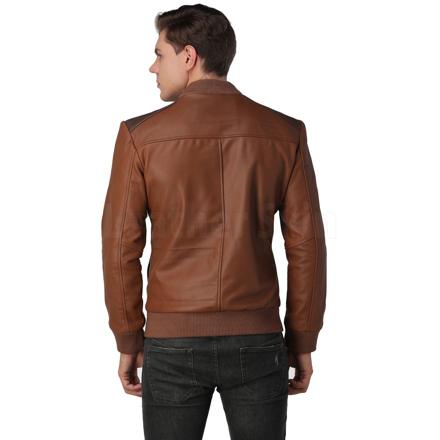 Men’s Brown Leather Jacket - Leather Skin Shop