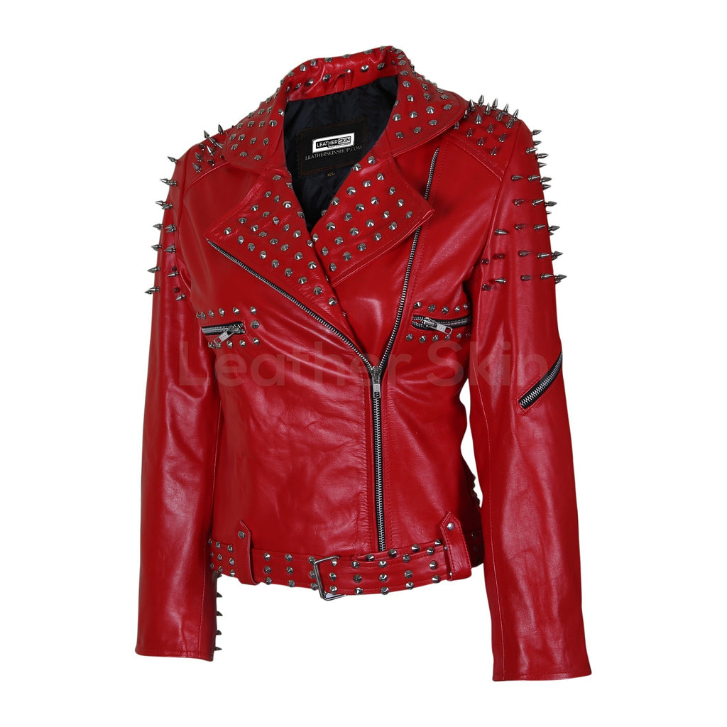 red leather clothing