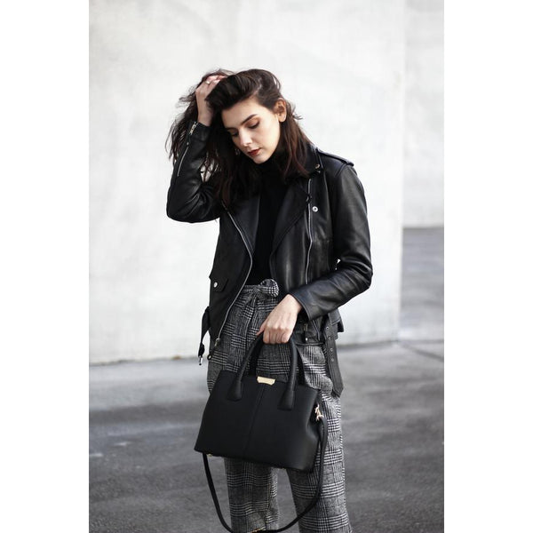 Women Lookbook Tote Messenger Faux-Leather Handbag - Leather Skin Shop