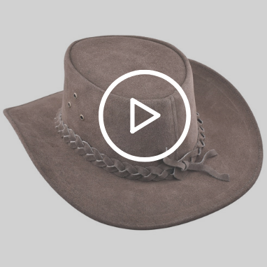 Elegant Suede Leather Cowboy Safari Hat