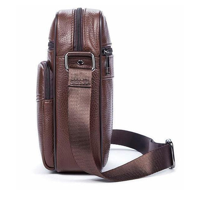 Casual Style and Genuine Cow Leather Messenger Handbag for Men ...