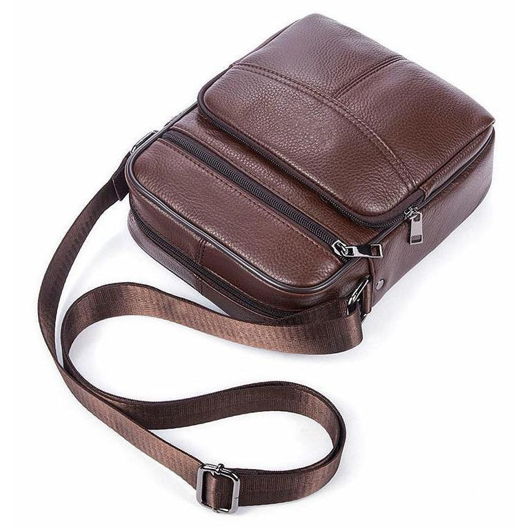 Casual Style and Genuine Cow Leather Messenger Handbag for Men