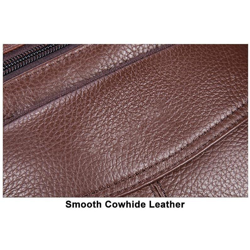 Casual Style and Genuine Cow Leather Messenger Handbag for Men