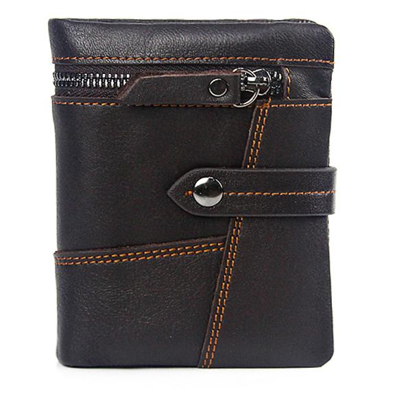 Coffee Colour Genuine Leather Men’s Wallet with Premium Designing and Stitching