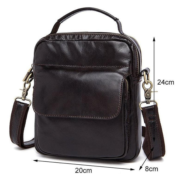 Men Genuine Leather Fashionable and Trendy Travel Shoulder Bag ...