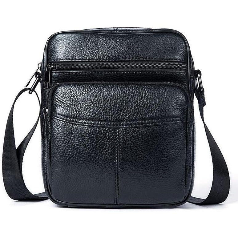 Casual Style and Genuine Cow Leather Messenger Handbag for Men