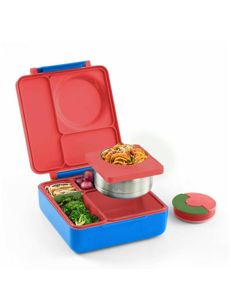 OmieBox Bento Box for Kids - Insulated Bento Lunch Box with Leak Proof  Thermos Food Jar - Meadow