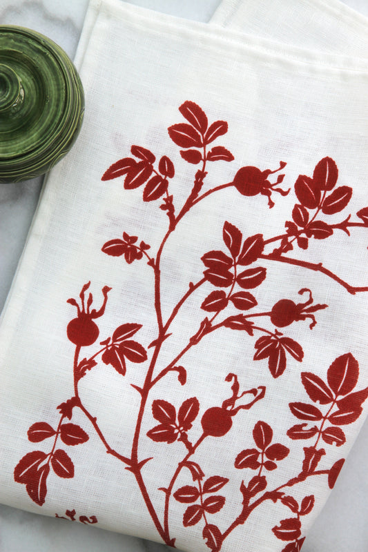 Tessa Red Flower Rosemaling Dish Cloth