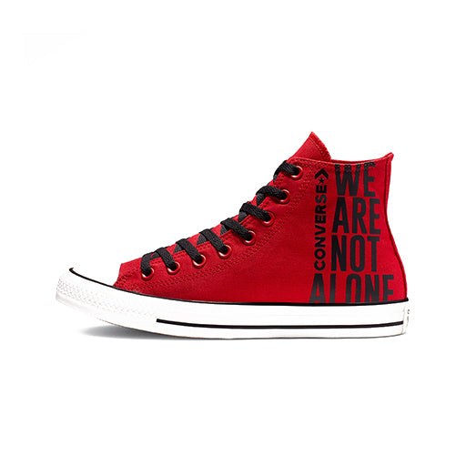 red sneakers converse