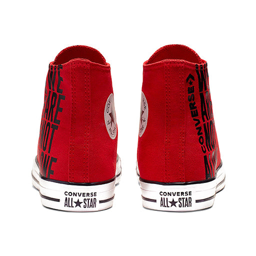 red and black converse all star