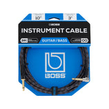 BOSS BIC-10A 10FT Straight to Right Angle Instrument Cable