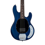 Sterling S.U.B Series RAY4 4-String Electric Bass Guitar, Jatoba FB, Trans Blue Satin (RAY4-TBLS-R1)