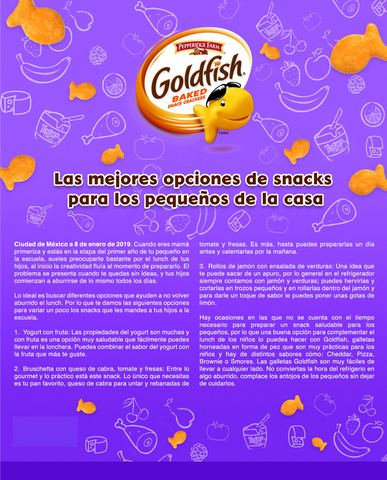 Las mejores opciones de snacks para los pequeños de la casa