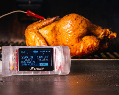 GrillEye® Max is the ultimate gadget that monitors your food and notifies you on your smartphone when its ready, wherever you are!